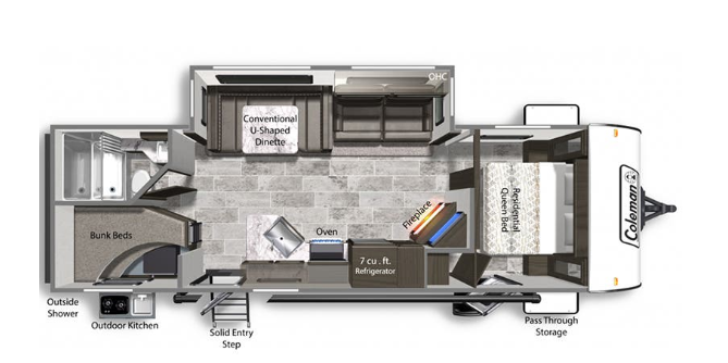 2022 DUTCHMEN COLEMAN 2755BH, , floor-plans-day image number 0